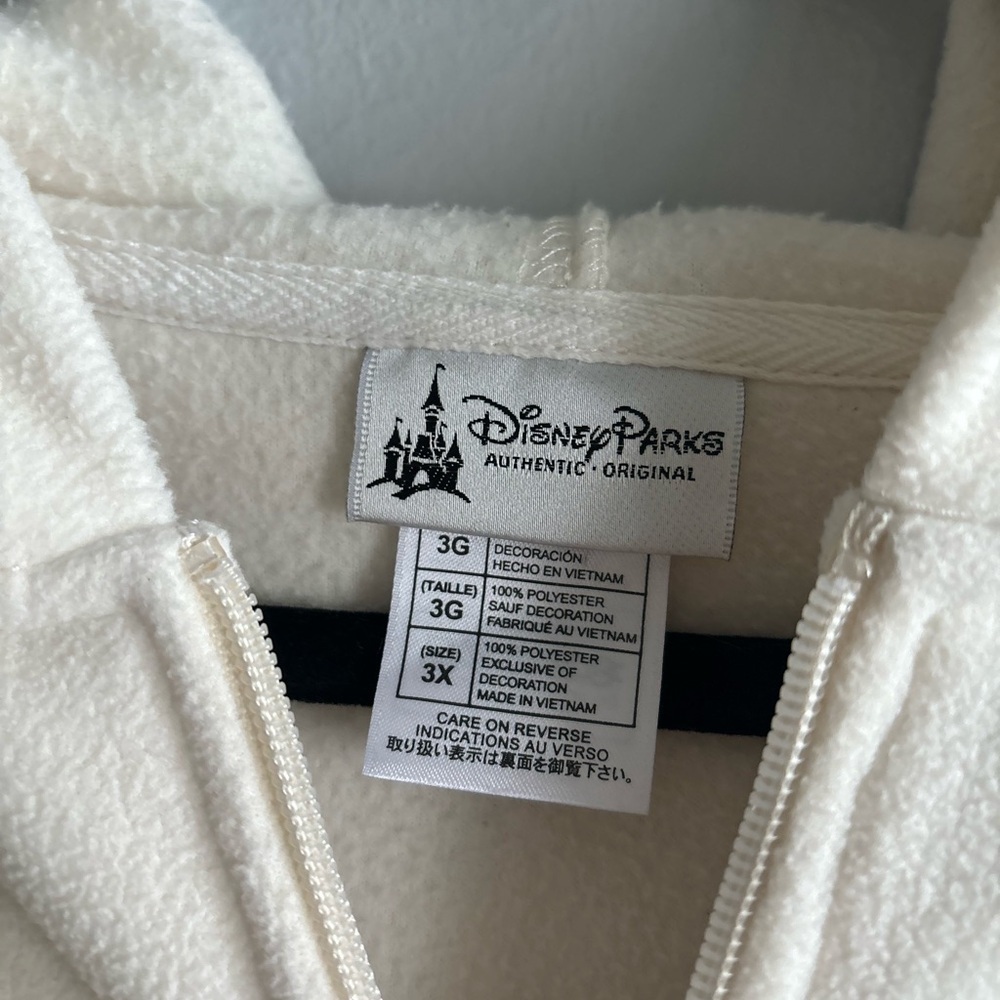 Disney Parks Cream Minnie Mouse Zip-Up Jacket - Picture 3 of 5